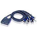 ATEN 4-Port USB KVM Switch - 4 Computer(s) - 1 Local User(s) - 2048 x 1536 - 2 x USB1 x VGA - Desktop 1 thumbnail image