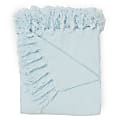 Dormify Lily Chenille Knit Tassel Throw Blanket, Light Blue