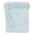 Dormify Lily Chenille Knit Tassel Throw Blanket, Light Blue 1 thumbnail image