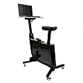 Mind Reader 28"W Exercise Bike Standing Desk, Black 1 thumbnail image