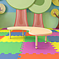 Flash Furniture Half-Moon Adjustable Activity Table, 23-3/4" x 35", Natural 1 thumbnail image
