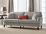 Serta® Carlisle Sofa With Pleated Arms, 78", Beige
