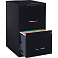 LYS NuSparc 18"D Vertical 2 Drawer File Cabinet, Black 1 thumbnail image