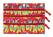 Office Depot® Brand 3-Ring 3-Zipper Canvas Pencil Pouch, 10-1/4" x 7-3/4", Chemical Reaction 1 thumbnail image
