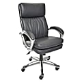 Realspace® Brainsby High-Back Bonded Leather Chair, 44 3/4"H x 25 1/4"W x 28 1/4"D, Black 1 thumbnail image