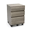 Essentials By OFM 3-Drawer Mobile Pedestal Cabinet, Driftwood