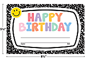 Teacher Created Resources Birthday Awards, 8-1/2" x 5-1/2", Total Qty 30 1 thumbnail image