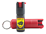 Guard Dog Security Hard Case Pepper Spray Keychain w/ Belt Clip, Red