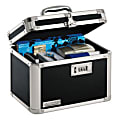 Vaultz® Personal Storage Box, 7 3/4"H x 10"W x 7 1/4"D, Black