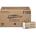 Marcal Recycled C-Fold Paper Towels - 1 Ply - C-fold - 12.87" Width x 10.12" Length - 150 Sheets/Roll - White - Paper - 150 Sleeve - 16 / Carton 1 thumbnail image