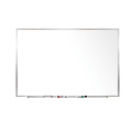 Ghent M1 Porcelain Magnetic Whiteboard, 48-1/2” x 87-15/16”, White, Satin Aluminum Frame