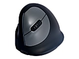 R-Go Wireless Medium Left Hand Vertical Ergonomic Mouse, Black