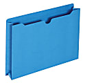 Office Depot® Brand Reinforced File Jackets, 2" Expansion, Legal Size, Blue, Pack Of 10