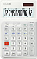 Casio® JE-12E Compact Ergonomic Calculator, White