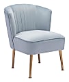 Zuo Modern Andes Accent Chair, Blue/Gold