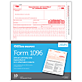 Office Depot® 1096 Laser Tax Forms, 1-Part, 8-1/2" x 11", Pack Of 10 Forms, 510091025 1 thumbnail image