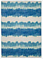 Linon Washable Outdoor Area Rug, Weston, 2' x 3', Ivory/Blue 1 thumbnail image