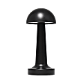 Simple Designs Mushroom Magic Mini Metal Dimming Rechargeable Cordless 4-Way Touch Sensor Dome Desk Lamp, 8-15/16"H, Black 1 thumbnail image