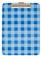 Office Depot® Brand Fashion Clipboard, 9" x 12-1/2", Blue Plaid