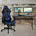 Flash Furniture Gaming Desk And Gaming Chair Set, Blue