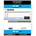 AT-A-GLANCE® One Page Per Day Daily/Monthly Planner Calendar Refill, Folio Size, 8-1/2" x 11", January To December 2022, 491-125
