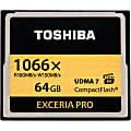 Toshiba Exceria Pro 64 GB CompactFlash - 160 MB/s Read - 150 MB/s Write - 1066x Memory Speed - 5 Year Warranty