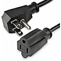 StarTech.com 1.5 ft 18in Power Extension Cord - Flat Extension Cord - Flat NEMA 5-15P to NEMA 5-15R - Low Profile Extension Cord - NEMA Power Cord