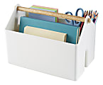 Realspace™ Stackable Storage Caddy With Handle, 11.02" x 6.69" x 7.2", 100% Recycled Plastic, Off-White 1 thumbnail image