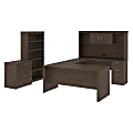 Bestar Logan U-Shaped Desk With Hutch, Lateral File Cabinet And Bookcase, Antigua 1 thumbnail image