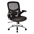 Office Star™ Big & Tall Bonded Leather Mid-Back Executive Chair, Black 1 thumbnail image