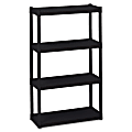 Iceberg 4-Shelf Open Storage System, Black