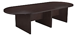 Boss Office Products 120"W Wood Race Track Conference Table, Mocha 1 thumbnail image