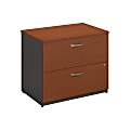 Bush Business Furniture Components 35-2/3"W Lateral 2-Drawer File Cabinet, Auburn Maple/Graphite Gray, Standard Delivery