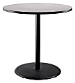 National Public Seating Round Café Table, 42"H x 36"W x 36"D, Gray Nebula/Black