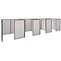 Bush Business Furniture ProPanels 4-Person Closed Cubicle Office, 67 1/16"H x 298"W x 76 3/16"D, Light Gray, Standard Delivery