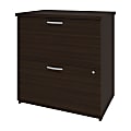 Bestar Universel 28-5/16"W x 19-5/8"D Lateral 2-Drawer File Cabinet, Dark Chocolate