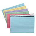 Oxford® Spiral-Bound Index Cards, Ruled, 4" x 6", Assorted Colors, Pack Of 50