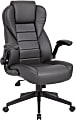 Boss Office Products Ergonomic LeatherPlus™ Bonded Leather High-Back Executive Chair, Black