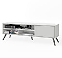 Bestar Krom TV Stand With Metal Legs For 60" TVs, 17-1/8"H x 53-1/2"W x 14-1/2"D, White