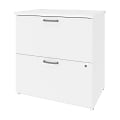 Bestar Universel 28-5/16"W x 19-5/8"D Lateral 2-Drawer File Cabinet, White
