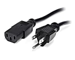 StarTech.com 6ft (2m) Computer Power Cord, NEMA 5-15P to C13, 10A 125V, 18AWG, Black Replacement AC PC Power Cord, TV/Monitor Power Cable 1 thumbnail image
