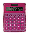 Ativa® 8-Digit Display Desktop Calculator, 5" x 4" x 1/2", Pink Glitter 1 thumbnail image