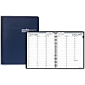 House of Doolittle Blue Professional Weekly Planner - Julian Dates - Weekly - 1 Year - January 2022 till December 2022 - 7:00 AM to 8:45 PM - Quarter-hourly - 1 Week Double Page Layout - 8 1/2" x 11" Sheet Size - Simulated Leather, Paper - Blue