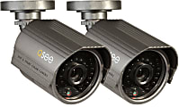 Q-See 700 TVL Indoor/Outdoor Security Cameras, Black, Pack Of 2