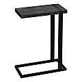 Monarch Specialties Cammie Side Table, 25"H x 19-1/4"W x 9-1/2"D, Black