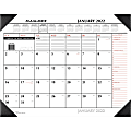 AT-A-GLANCE® 2-Color Monthly Desk Calendar, 21-3/4" x 17", Black/Red, January To December 2022, SK117000