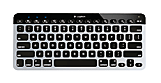 Logitech® K811 Easy-Switch™ Wireless Keyboard, Compact, Silver, 920-004161