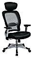 Office Star™ SPACE Seating Professional Ergonomic Light Air Grid® High-Back Chair, Black/Platinum