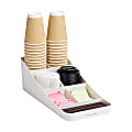 Mind Reader 'Trove' 7-Compartment Coffee Condiment Organizer, 5 5/16"H x 7 1/2"W x 14 5/8"D, White