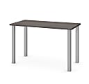 Bestar Universal 48"W Table Computer Desk With Square Metal Legs, Bark Gray 1 thumbnail image